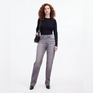 Madewell 90's Curvy Straight Jeans - Gray